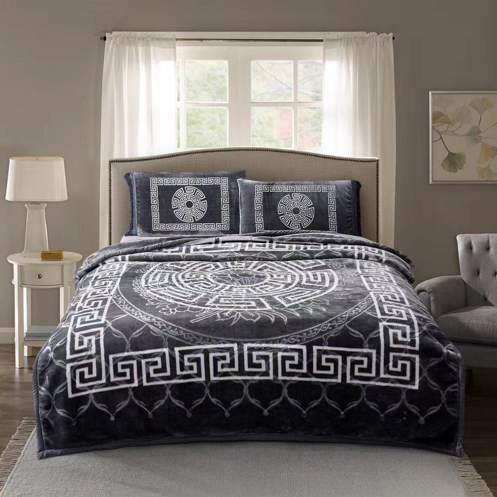 Luxury 2 Ply Heavy Blanket Thick Warm Soft Bed throw Double Sided 200 cm x240 cm